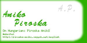 aniko piroska business card